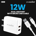 GC-53 Dual USB Port with micro USB Cable 12W