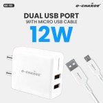 GC-53 Dual USB Port with micro USB Cable 12W