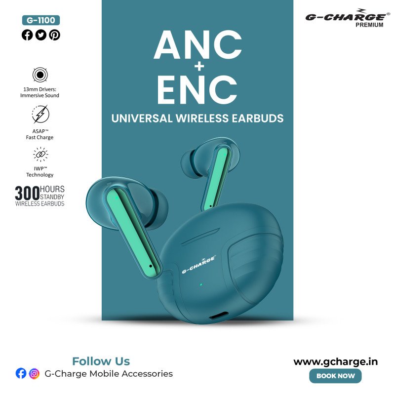 G-1100 ANC+ENC Universal Wireless Earbuds